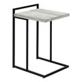 Monarch Specialties Accent Table, C-shaped, End, Side, Snack, Living Room, Bedroom, Metal, Laminate, Grey, Black I 3631